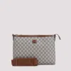 Gucci Gg Supreme Fabric Clutch In Bebbrownsugar