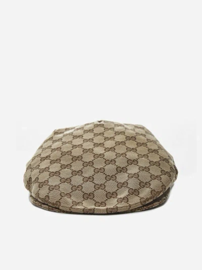 Gucci Gg Supreme Fabric Flat Cap
