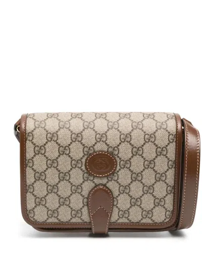 Gucci Gg Supreme Fabric Gg Retro Crossbody Bag In Brown