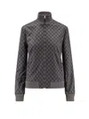 Gucci Gg Supreme Zip-up Bomber Jacket In Gray