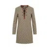 Gucci Gg Mini Dress With Horsebit