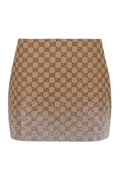 Gucci Gg Supreme Fabric Mini Skirt