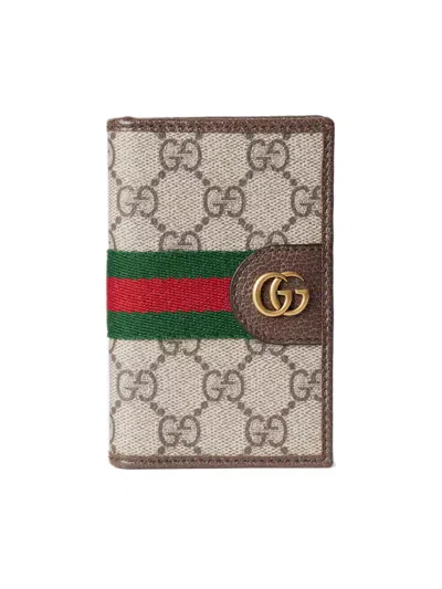 Gucci Gg Supreme Fabric Ophidia Card Holder