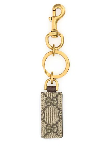 Gucci Gg Supreme Fabric Ophidia Keyring In Multicolor