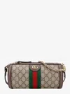 Gucci Gg Supreme Fabric Shoulder Bag With Iconic Web Detail