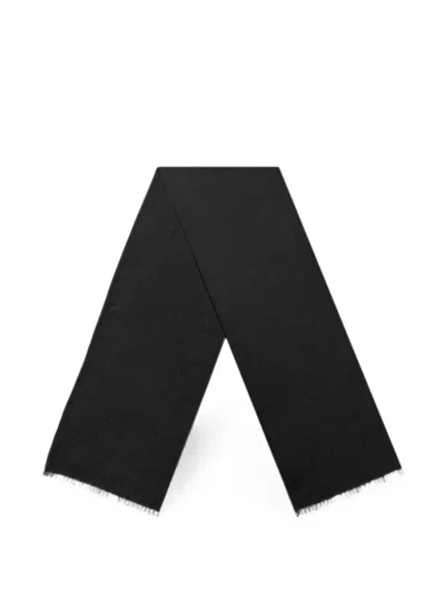 Gucci Gg Supreme Frayed Scarf In Metallic