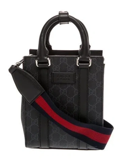 Pre-owned Gucci Gg Supreme Gg Supreme Mini Tote Bag In Black
