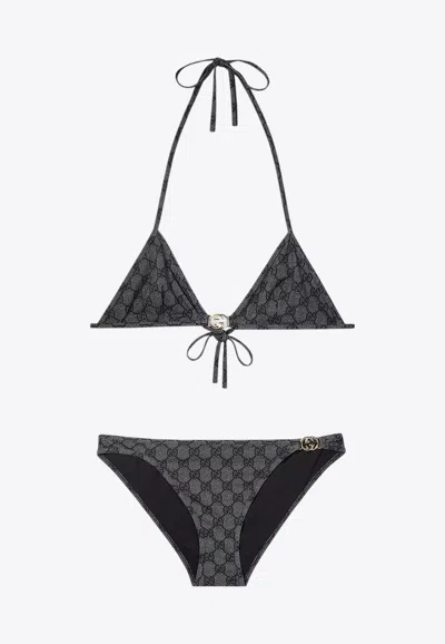 Gucci Gg Supreme Halterneck Bikini