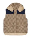 Gucci Gg Supreme Hooded Gilet In Multicolor