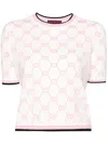 Gucci Women Embroidered Cotton Sweater In White