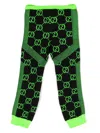 Gucci Gg-supreme Knitted Trousers In Green