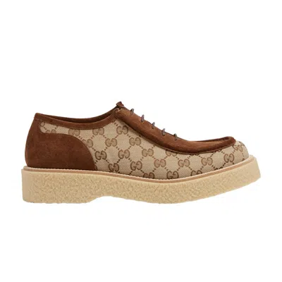Pre-owned Gucci Gg Supreme Lace-up 'brown' | Men's Size 6
