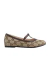 Gucci Kinder-ballerina Mit Doppel G In Brown