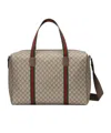 Gucci Large Duffle Bag With Web In Nude