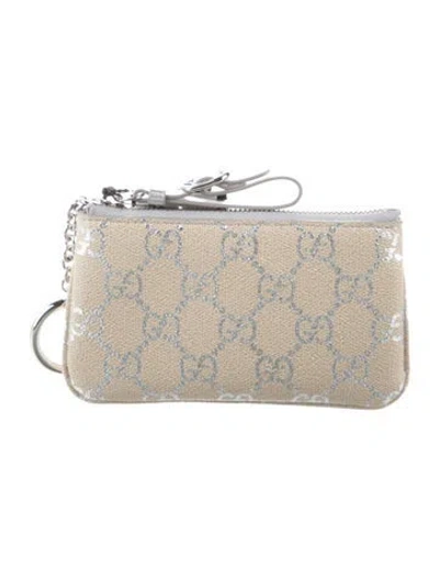 Pre-owned Gucci Gg Supreme Leather Wallet In Neutral