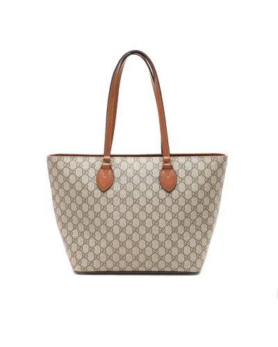 Gucci Gg Supreme Linea Tote Bag In Beige