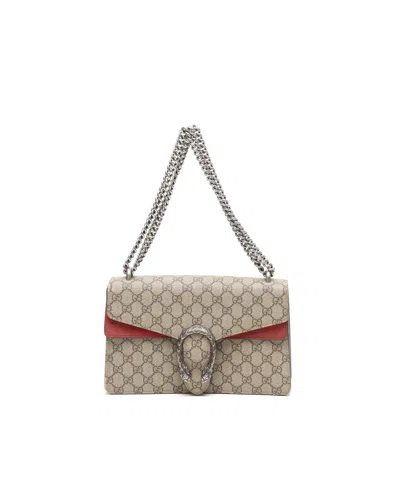 Pre-owned Gucci Gg Supreme Medium Dionysus Bag In Beige