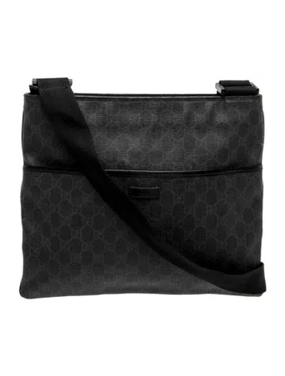 Pre-owned Gucci Gg Supreme Messenger Bag In Black