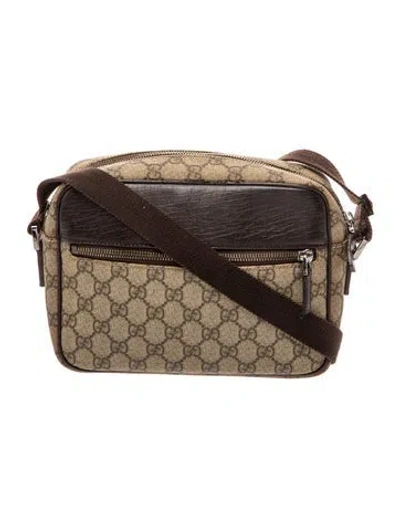 Pre-owned Gucci Gg Supreme Messenger Bag In Neutral