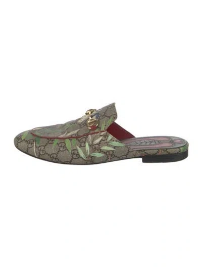 Pre-owned Gucci Gg Supreme Mules In Multi