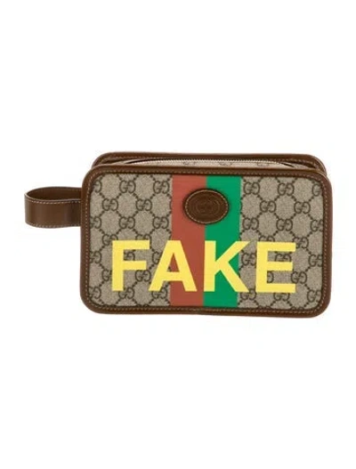 Pre-owned Gucci Gg Supreme Not Fake In Brown