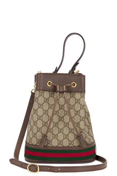 Gucci Gg Supreme Ophidia 2 Way Handbag In Brown