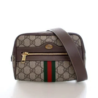 Pre-owned Gucci Gg Supreme Ophidia Belt Bag In Neutral