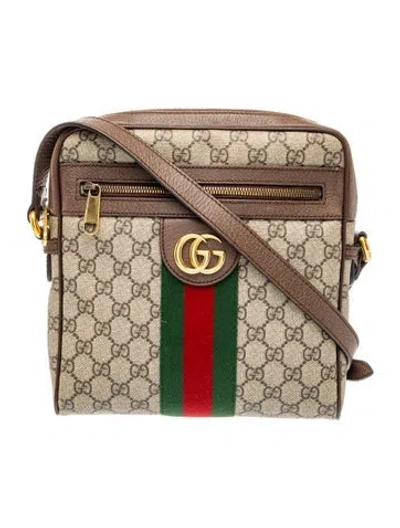 Pre-owned Gucci Gg Supreme Ophidia Medium In Brown
