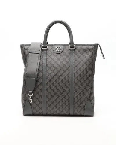 Gucci Gg Supreme Ophidia Medium Tote Bag In Gray