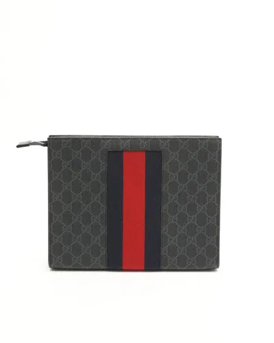 Gucci Gg Supreme Ophidia Pouch In Multi