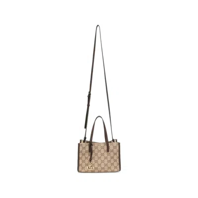 Gucci Gg Supreme Ophidia Tote Bag In Neutrals