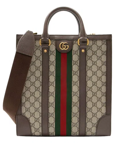 Gucci Gg Supreme Ophidia Vertical Tote (authentic Pre-loved) In Brown