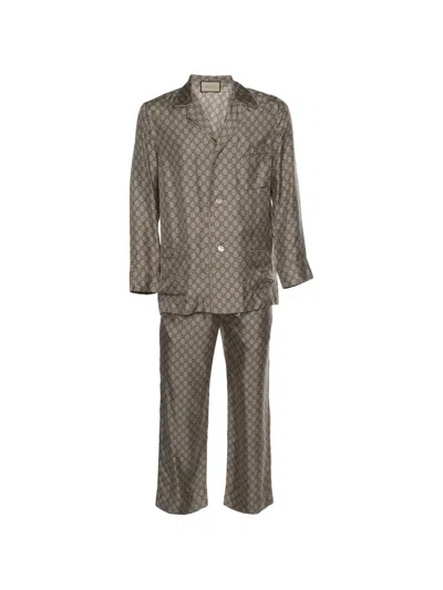 Pre-owned Gucci Gg Supreme Pajamas In 中性色