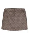 Gucci Gg Supreme-pattern Mini Skirt In Brown