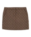 Gucci Gg Supreme-pattern Mini Skirt In Brown