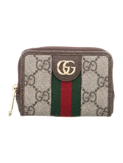 Pre-owned Gucci Gg Supreme Playing Card Case In Neutral
