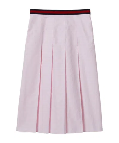 Gucci Gg Supreme Pleated Skirt In Pink