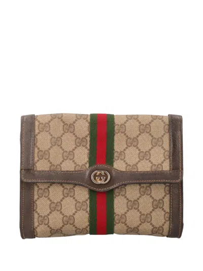 Pre-owned Gucci Gg Supreme Pouch Bag