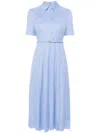 Gucci Gg Supreme-print Midi Dress In Blue