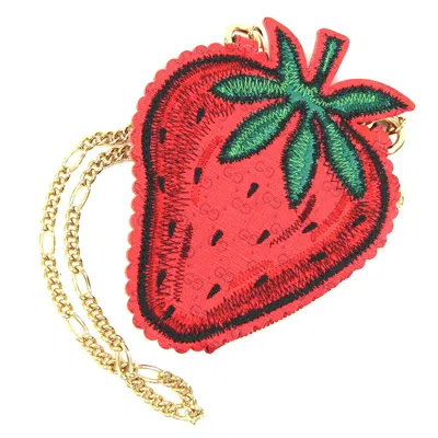 Pre-owned Gucci Gg Supreme Red Color Pvc Leather Coin Purse/coin Case ()