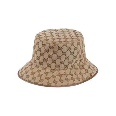 Pre-owned Gucci Gg Supreme Reversible Bucket Hat Bucket Hat 'beige Brown' | Tan | Men's Size S