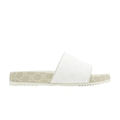Pre-owned Gucci Gg Supreme Sandal 'white' | Men's Size 9