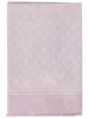 Gucci 'gg' Silk And Cotton Shawl In Pink