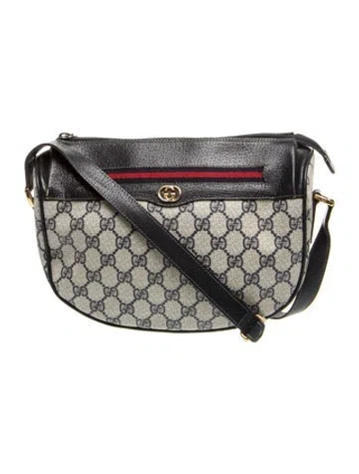 Pre-owned Gucci Gg Supreme Sherry Line Vintage In Blue