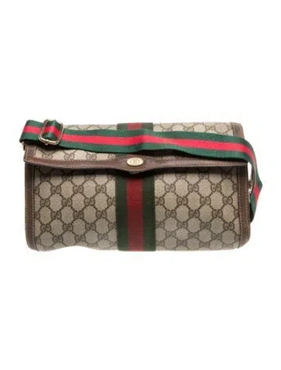 Pre-owned Gucci Gg Supreme Sherry Line Vintage In Neutrals
