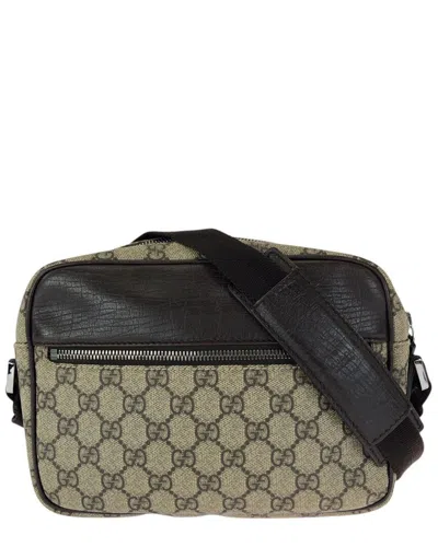 Gucci Gg Supreme Shoulder Bag (authentic Pre-loved) In Brown