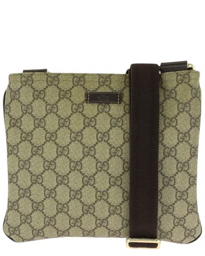 Gucci Gg Supreme Shoulder Bag (authentic Pre-loved) In Brown