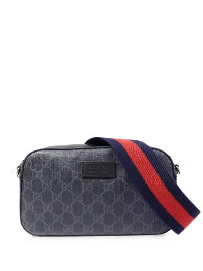 Pre-owned Gucci Gg Supreme Shoulder Bag In Black