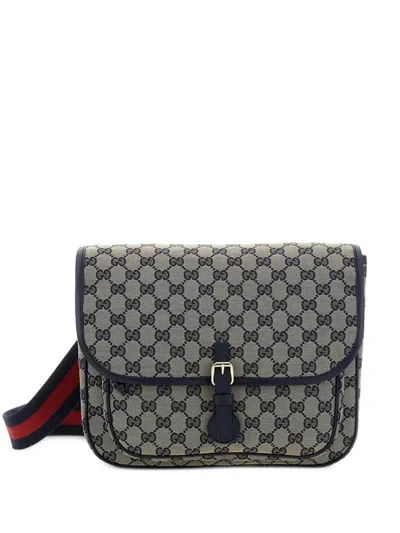 Gucci Kids' Gg Supreme Shoulder Bag In Blue
