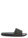 Gucci Pursuit Gg-supreme Coated-canvas Slides In Gray